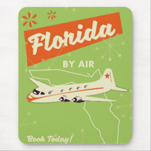 Retro-Plakat des Staates Florida. Mousepad