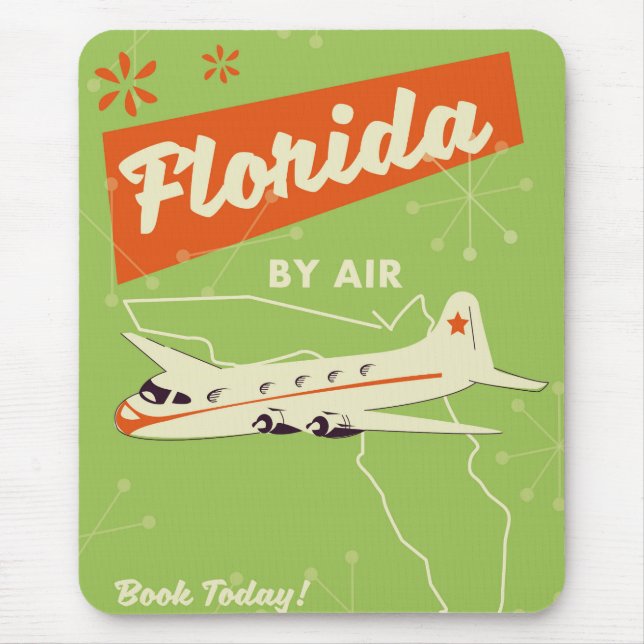 Retro-Plakat des Staates Florida. Mousepad (Vorne)