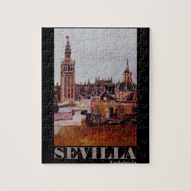 Retro Plakat Sevilla Giralda Andalusien (Vertikal)