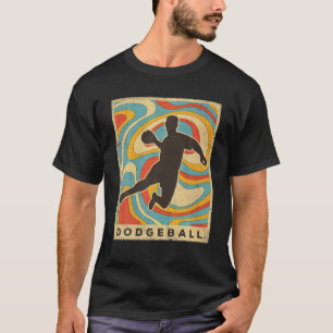 Retro-Plakat Vintage Dodgeball Sport T-Shirt