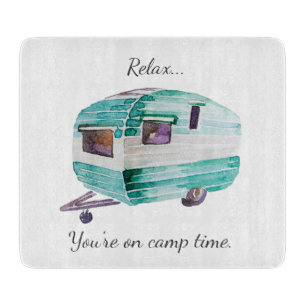 Rétro planche à découper vintage de camping de
