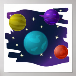 Retro-Planeten Poster