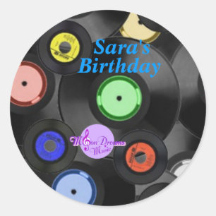 Retro-Platten Anpassbare klassische Round-Stickers Runder Aufkleber