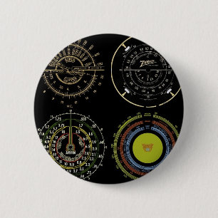 Retro Platten Button
