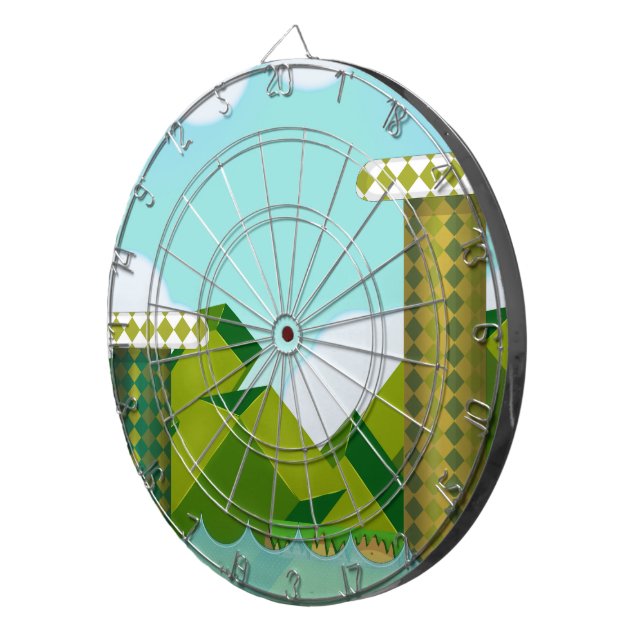 Retro-Plattformspiel Dartscheibe (Vorderseite rechts)