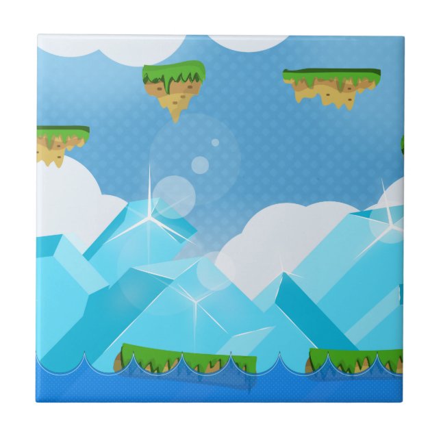 Retro-Plattformspiel Fliese (Vorderseite)