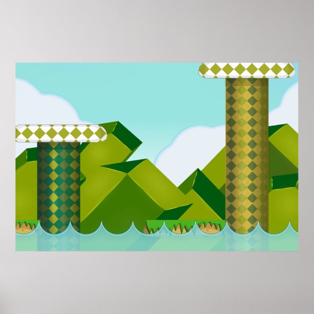 Retro-Plattformspiel Poster (Vorne)