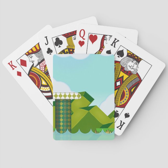 Retro-Plattformspiel Spielkarten (Rückseite)