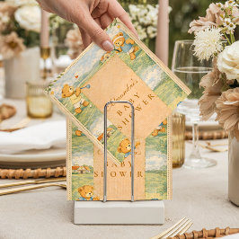 Retro Playground Teddy Bears Baby Shower Serviette