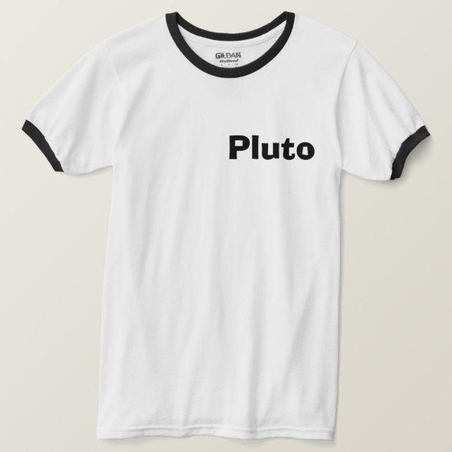 Retro Pluto "Never Forget"  T-Shirt (Design vorne)