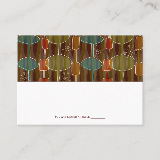 Retro Pods-Platzkarten Platzkarte (Vorderseite)