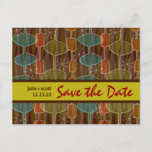 Retro Pods Save the Date Ankündigungspostkarte