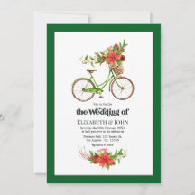 Retro Poinsettia Fahrradweihnachtsfeier
