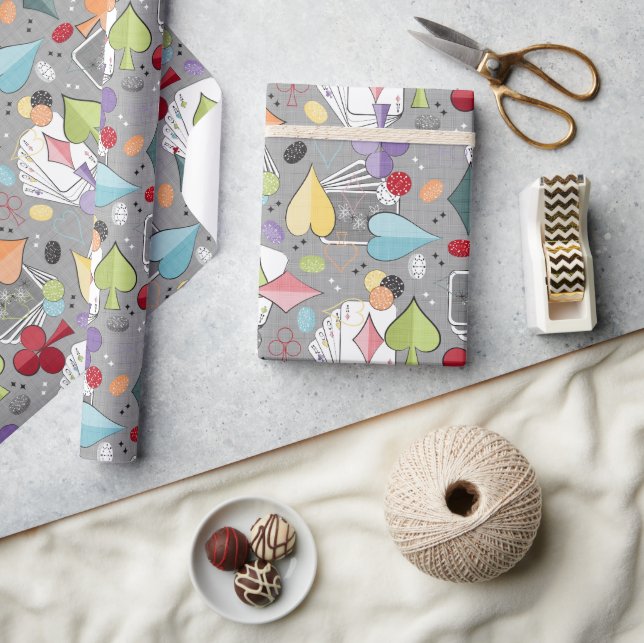 Retro-Poker Geschenkpapier (Kunsthandwerk)