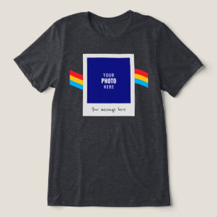 Retro-Polaroid-individuelle-Foto-Nachricht-Regenbo Tri-Blend Shirt