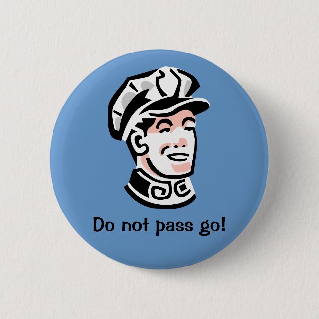 Retro Policeman Button (Vorderseite)