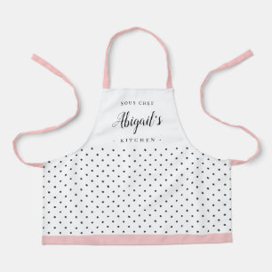 Retro polka dot children's personalisiert Cooking Schürze