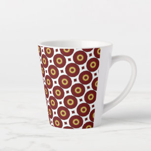 Retro Polka Dot Circle Motif Milchtasse