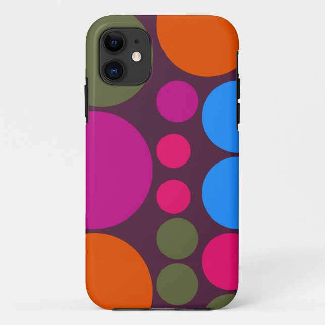 Retro Polka Dot Mosaic Muster #5 Case-Mate iPhone Hülle (Rückseite)