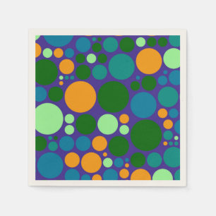 Retro Polka Dot Mosaic Muster #6 Serviette