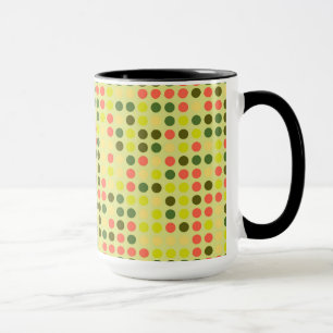 Retro Polka Dot Mosaic Muster #9 Tasse