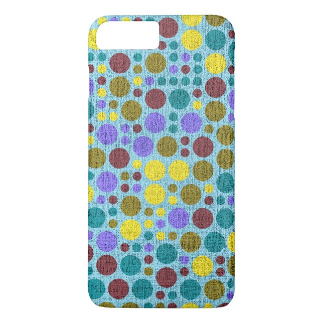 Retro Polka Dot Painted Leinwand #5 Case-Mate iPhone Hülle (Rückseite)