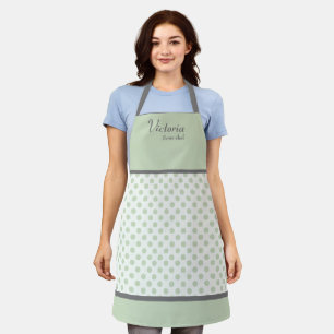 Retro Polka Dot Personalisiert Schürze