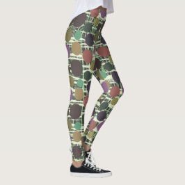 Retro Polka Dot Pinch, Nip, Tuck, Streifen Legging Leggings