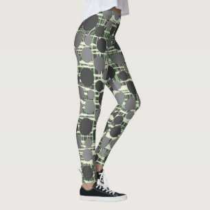 Retro Polka Dot Pinch, Nip, Tuck, Streifen Legging Leggings