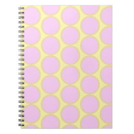 Retro-Polka-Punkte rosa und gelbes Design Notizblock