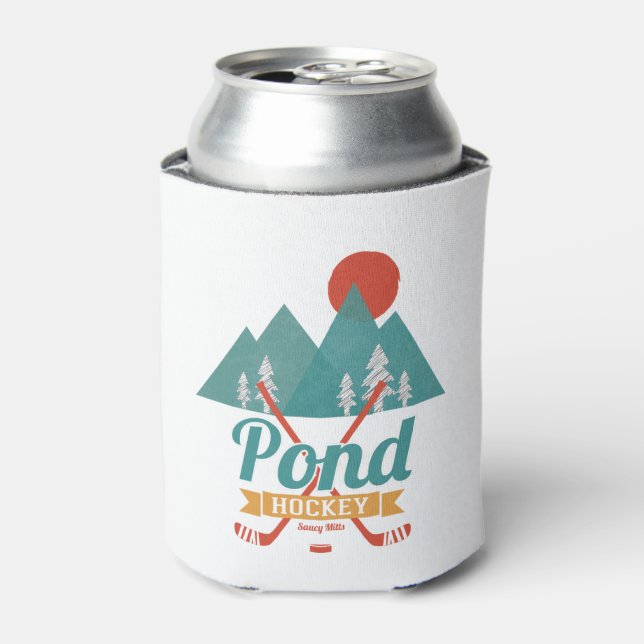 Retro Pond Hockey Dosenkühler (Kanne Vorderseite)