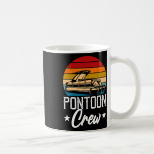 Retro Pontoon Crew Men Funny Boat Bootsmann Kaffeetasse