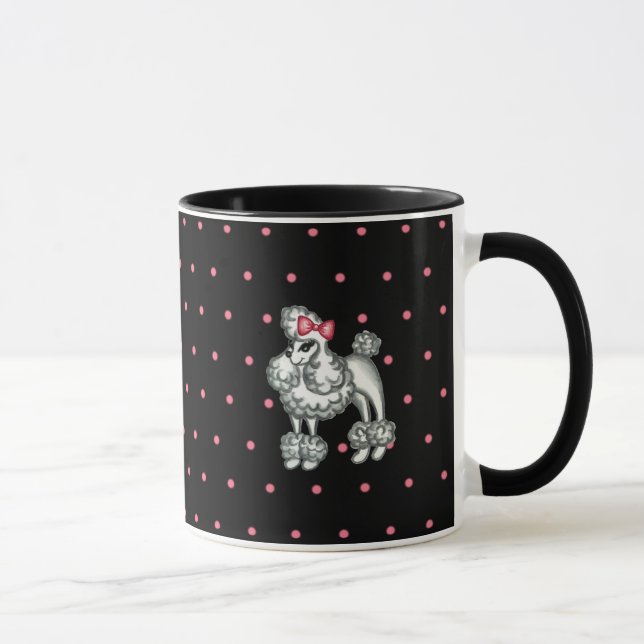 Retro Poodle Coffee Tasse (Rechts)