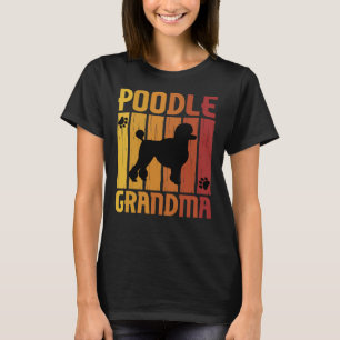 Retro Poodle Oma Paws Funny Gift Idee für den Hund T-Shirt