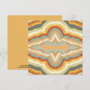 Retro Pop Art Abstrakt Geometric Wavy Pattern Karte