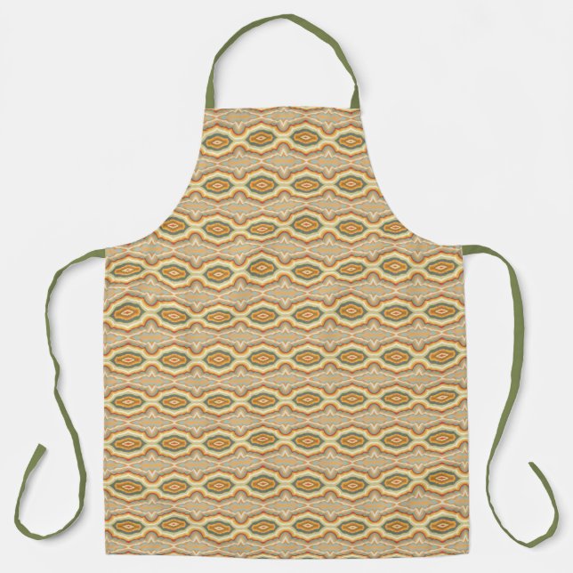 Retro Pop Art Abstrakt Geometric Wavy Pattern Schürze (Vorderseite)