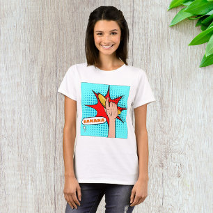 Retro-Pop-Art-Banane im Comicbuch-Stil T-Shirt