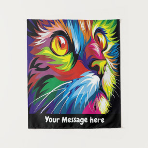 Retro Pop Art Cat - Meldungswanddekoration Wandteppich
