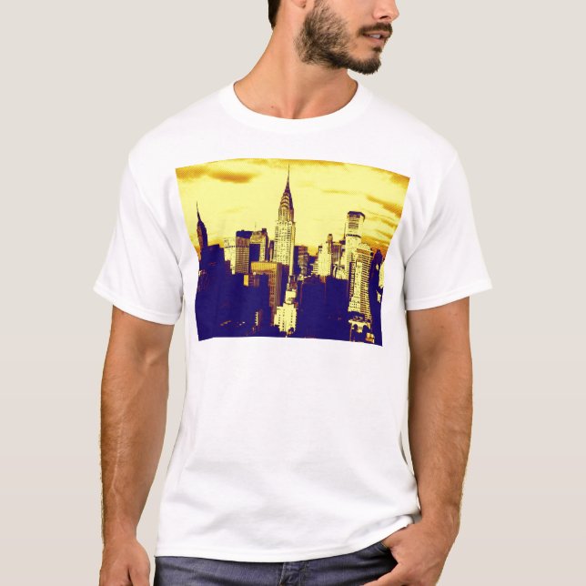 Retro Pop Art Comic New York City T-Shirt (Vorderseite)