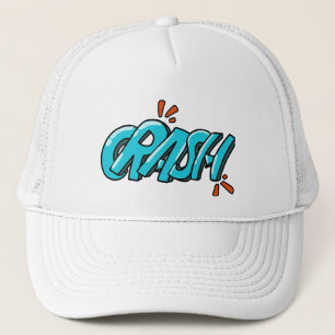 Retro-Pop-Art CRASH Graffiti-Lettern Truckerkappe