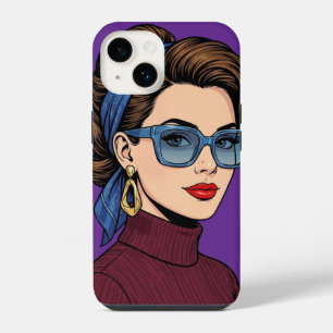 Retro-Pop-Art-Frauenhandyhülle iPhone 14 Hülle