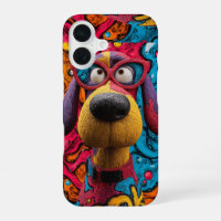 Retro Pop Art Funky Cartoon Hund
