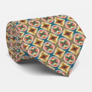 Retro-Pop-Art-Geometrisches-Farbenblock-Muster Krawatte