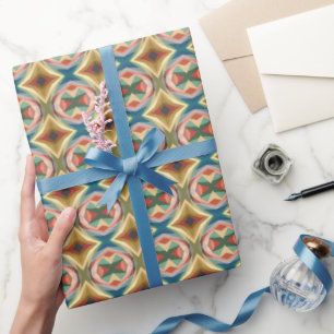 Retro-Pop-Art-Geometrisches-Farblockmuster Geschenkpapier