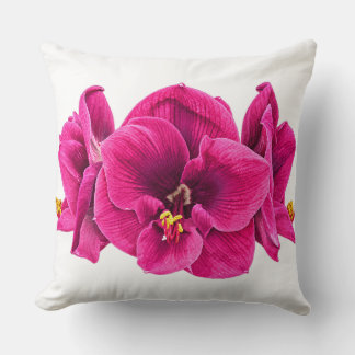 Retro Pop Art Hot Magenta Amaryllis-Wurfkissen Kissen