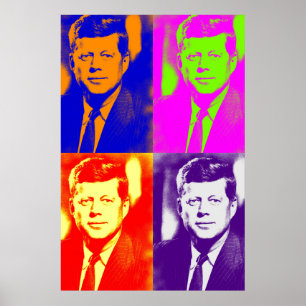 Retro Pop Art JFK John F. Kennedy Poster