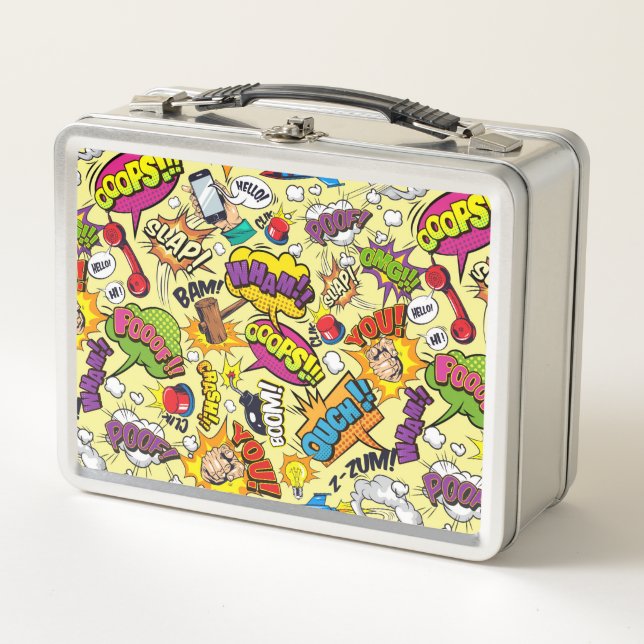 Retro Pop Art Metal Lunch Box (Vorderseite)