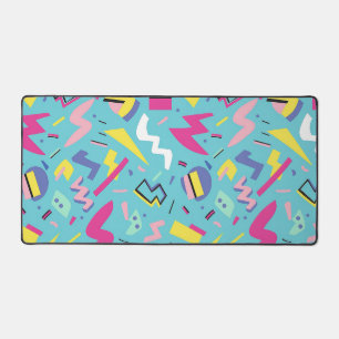 Retro Pop Art Pattern der 90er Schreibtischunterlage