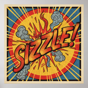 Retro Pop Art "Sizzle"! Poster