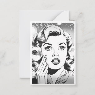 Retro-Pop-Art-Thema/Design Mitteilungskarte